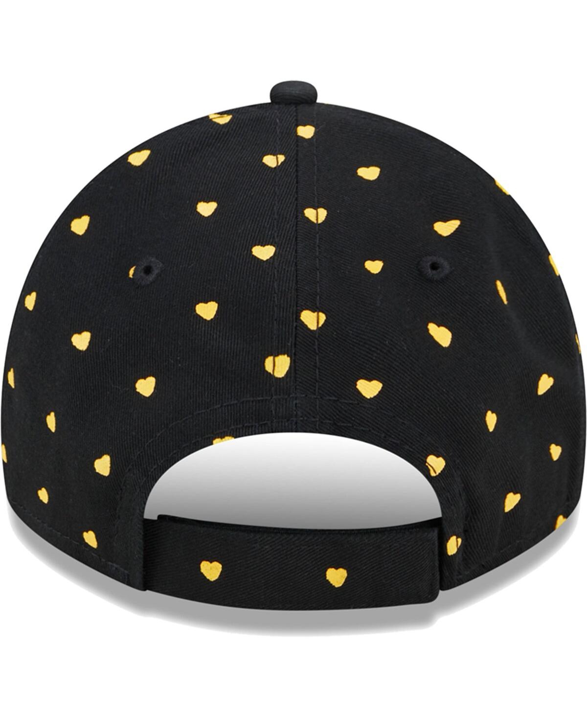 Shop New Era Girls Youth  Black Pittsburgh Steelers Hearts 9twenty Adjustable Hat