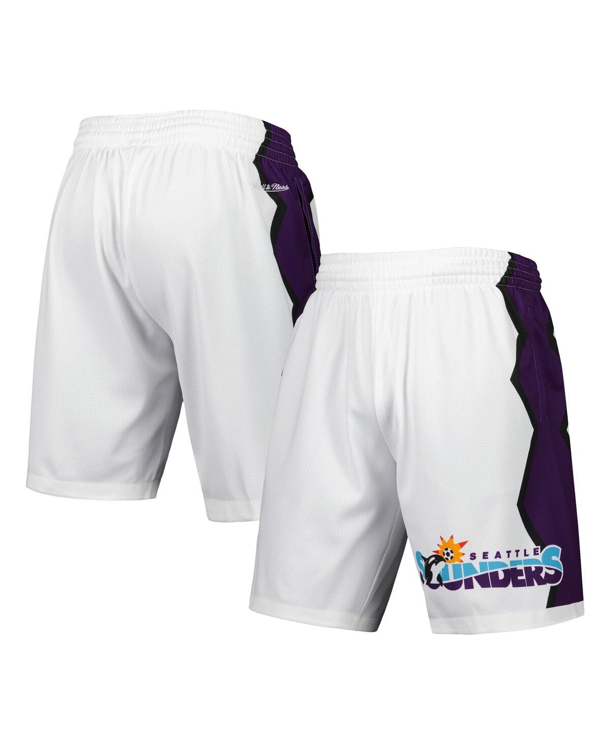 Men's Mitchell & Ness White Seattle Sounders Fc Swingman Shorts - White