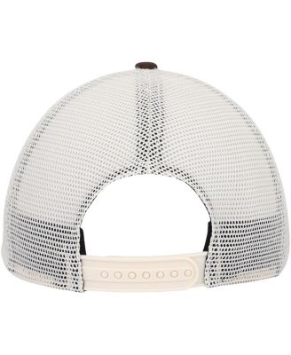 Men's Brown, White Distressed Cleveland Browns Interlude MVP Trucker Snapback Hat