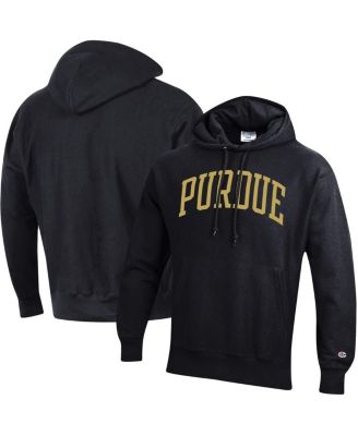 Men s Champion Black Purdue Boilermakers Team Arch Reverse Weave Pullover Hoodie Macy s