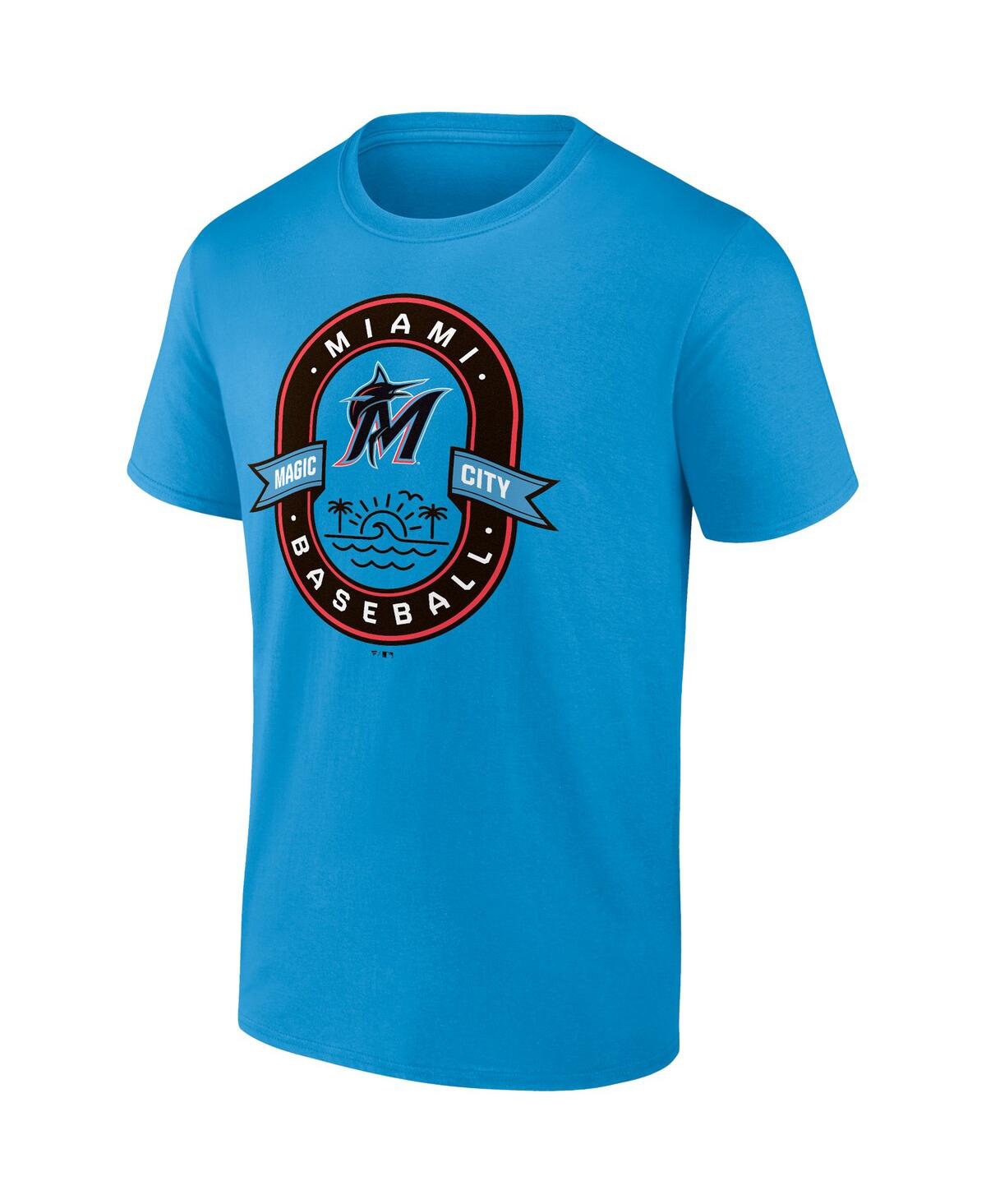 Shop Fanatics Men's  Blue Miami Marlins Iconic Glory Bound T-shirt