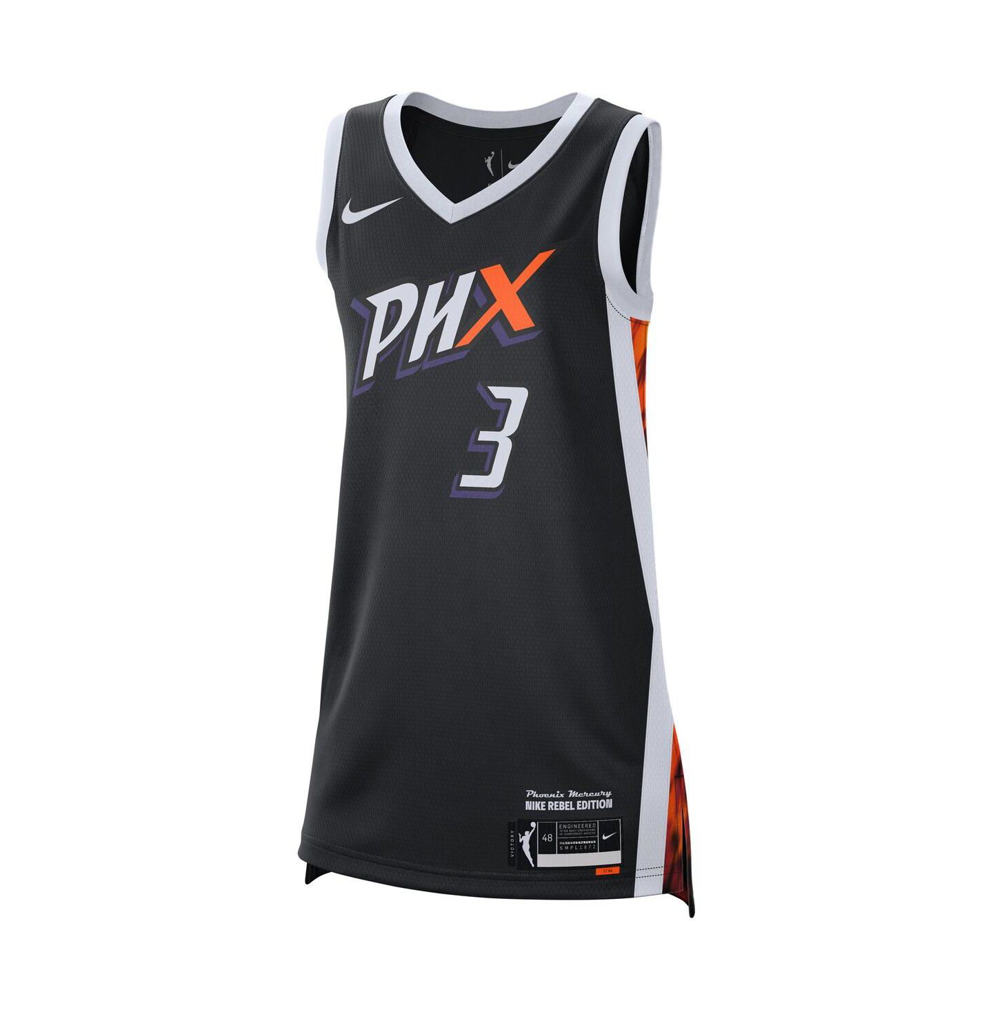 Женский топ Nike Diana Taurasi Black Phoenix Mercury 2021 Rebel Edition Victory Player Jersey — фото 3