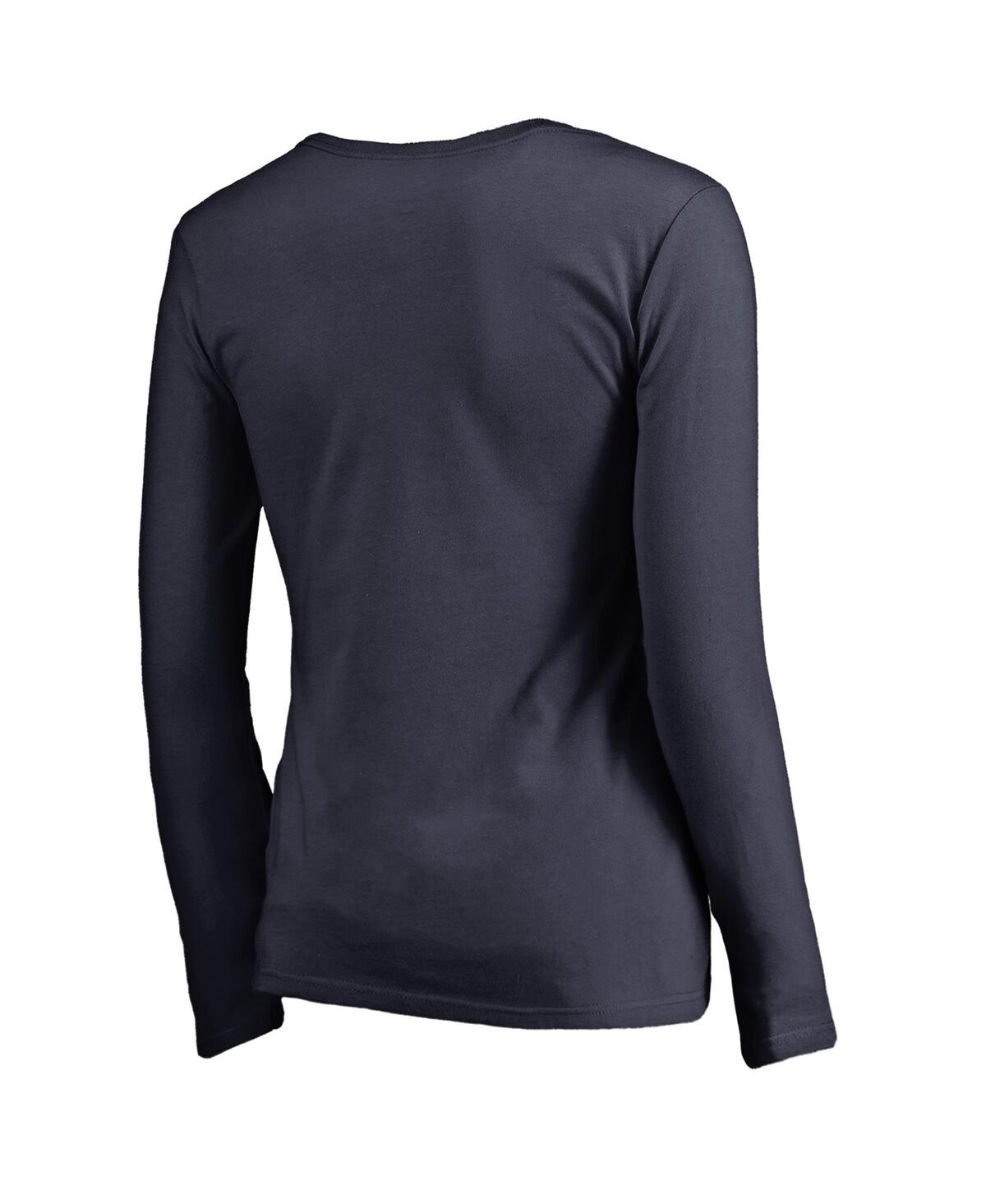 Fanatics Women's  Navy Boston Red Sox Cooperstown Collection Wahconah Long Sleeve V-neck T-shirt In Navy