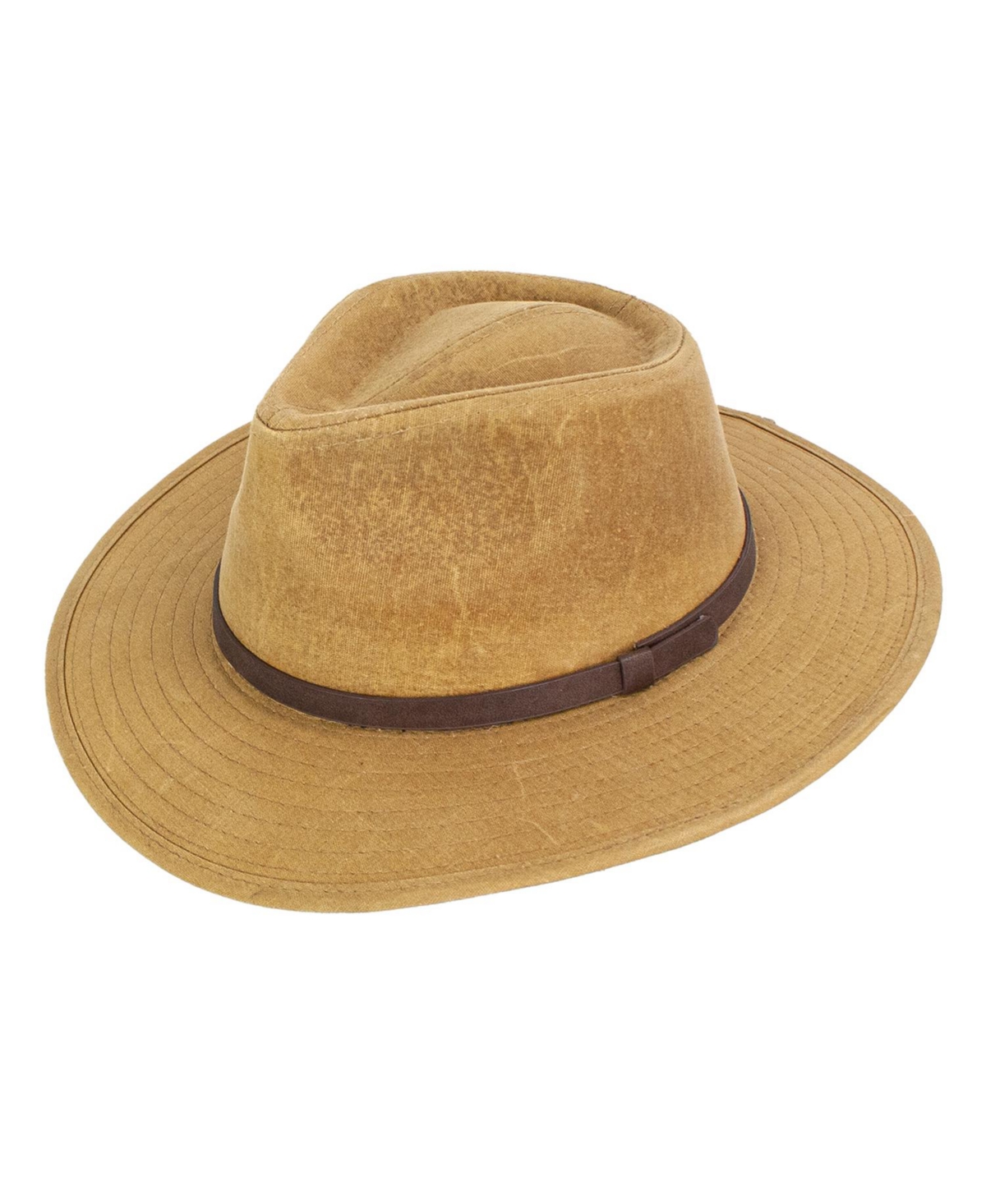 Braxton Cotton Canvas Wide Brim Hat - Tan