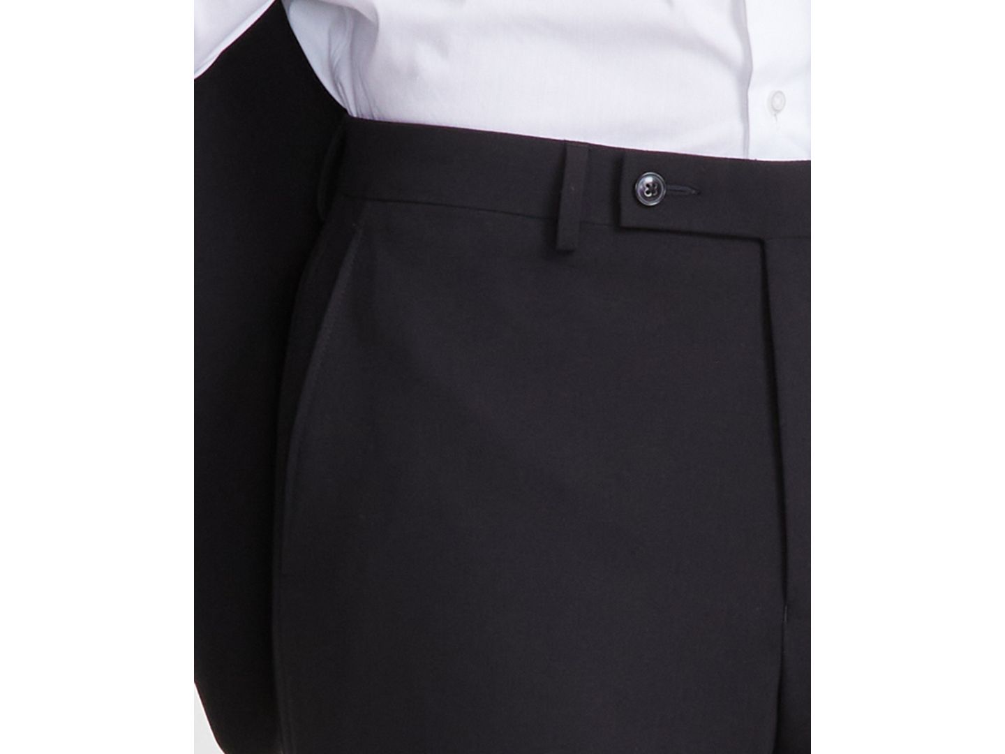 Мужские комплекты Perry Ellis Portfolio Modern-Fit Solid 2-Piece Suit, цвет: Чёрный — фото 10