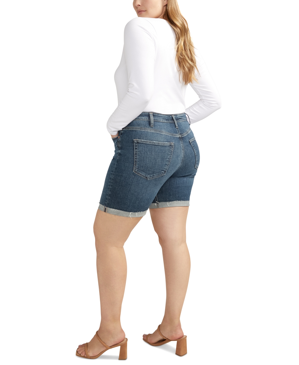 Silver Jeans Co. Plus Size Sure Thing Long Shorts