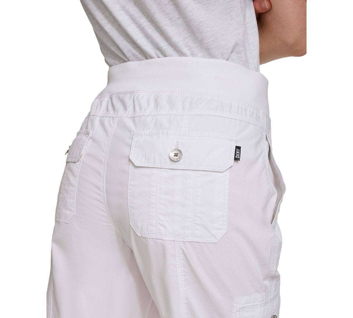 Dkny Sport Women's Cotton Drawstring Cargo Joggers