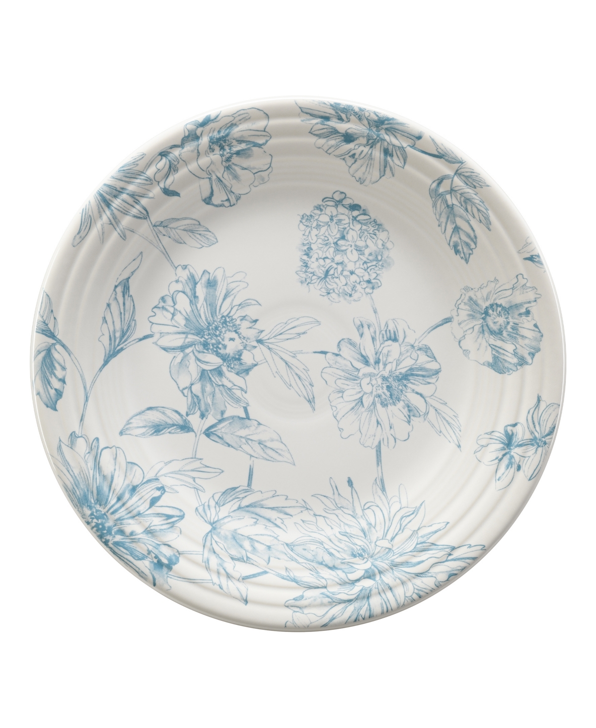 Botanical Floral Classic Luncheon Plate - Open White