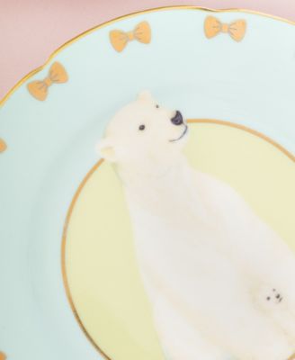 Squirrel, Doggie, Mousey, Polar Bear Tea Plates, Set of 4