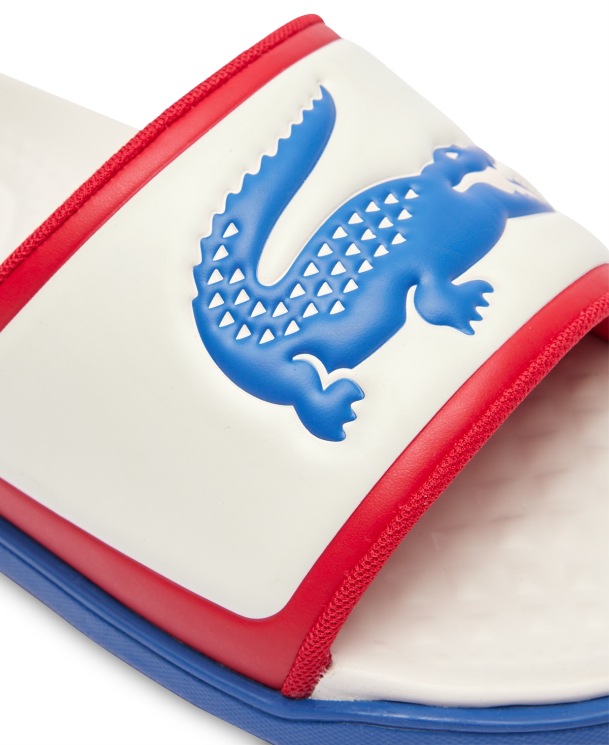 Lacoste Men's Serve Slide Dualiste Slip-On Sandals -Blue