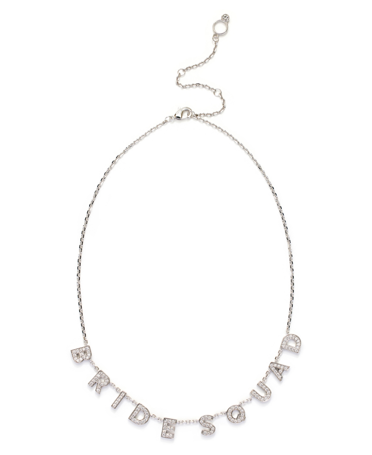 Kleinfeld Faux Stone Pave Bride Squad Bib Necklace In Crystal,rhodium