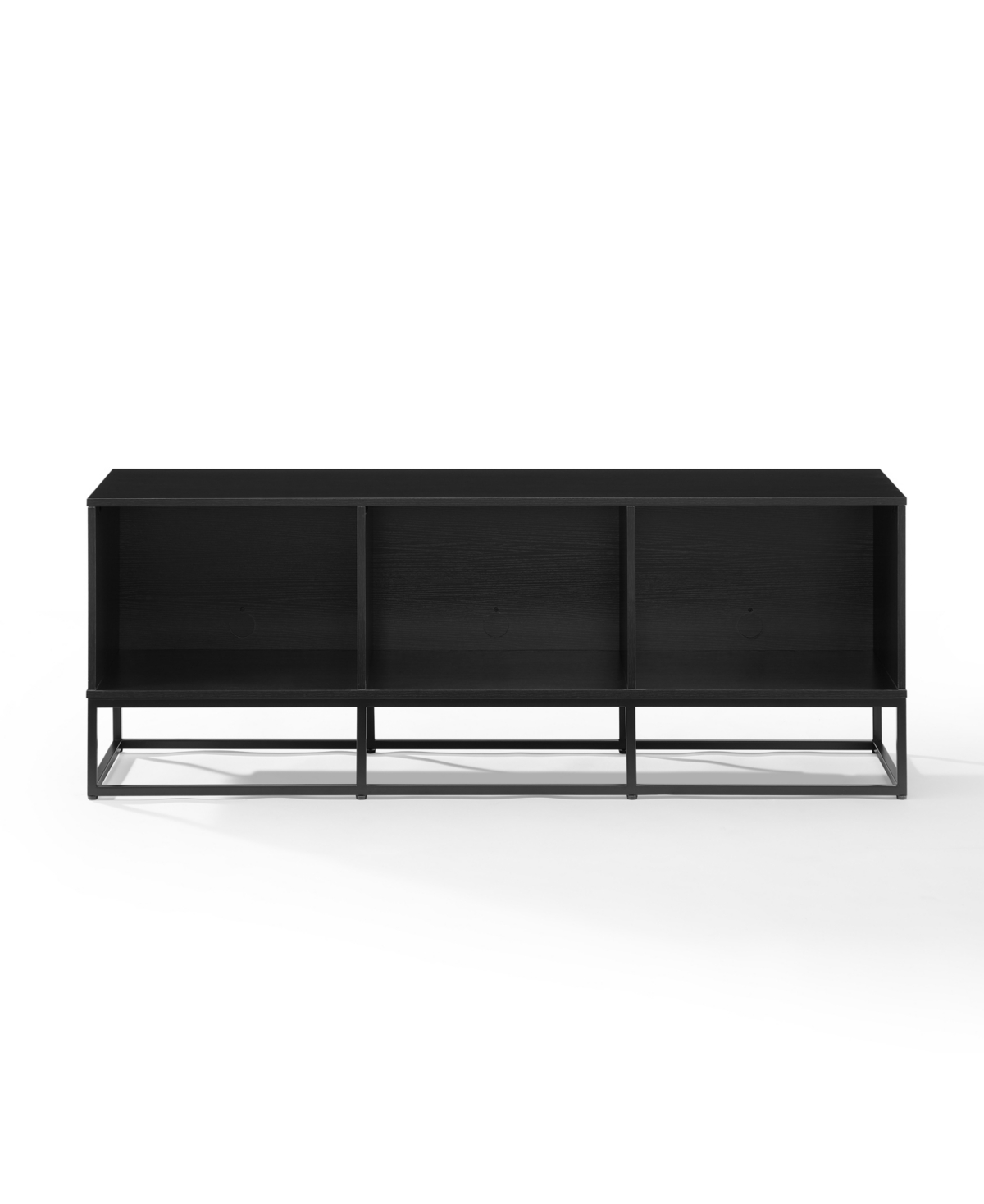 Crosley Enzo Large Mdf And Steel Record Storage Media Console In Black