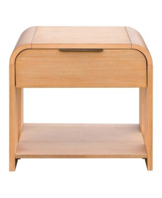 26" Wide Jameson Modern One Drawer Waterfall Nightstand