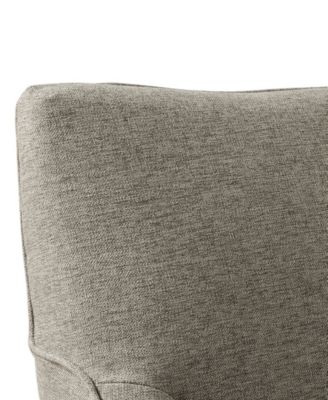 London 28"W Upholstered Skirted Swivel Armchair with Lumbar Pillow