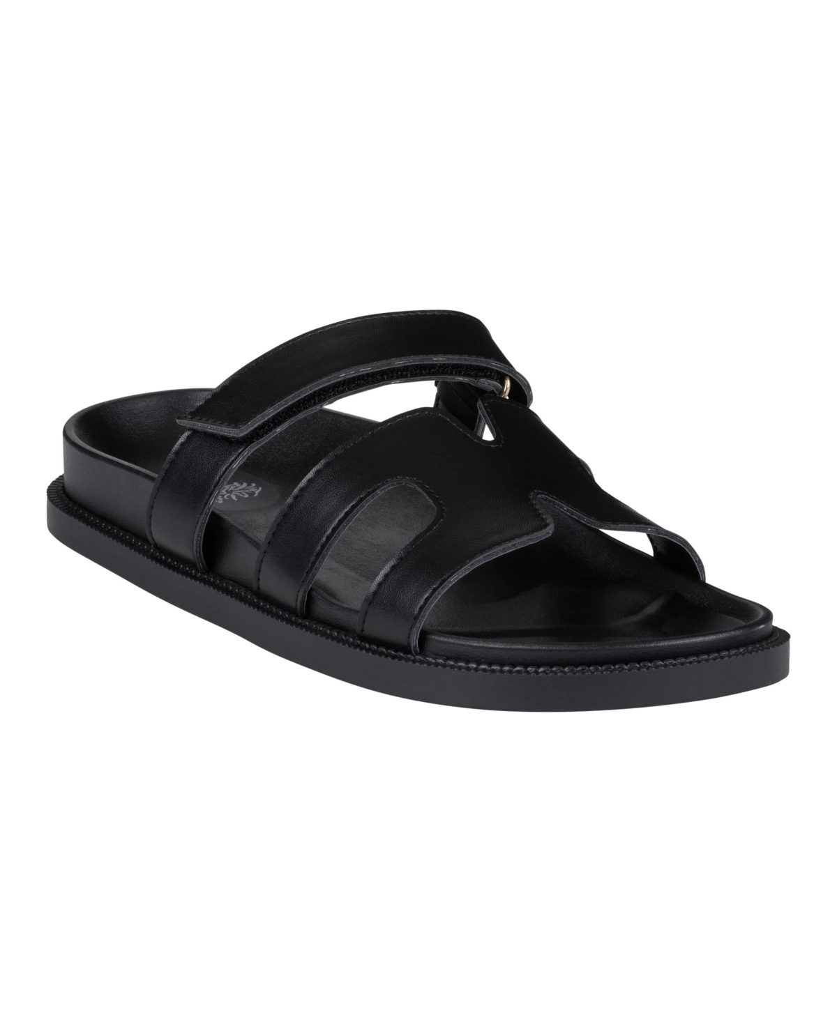 Gc Shoes Women's Kelly Cut Out Slide Flat Sandals In Black