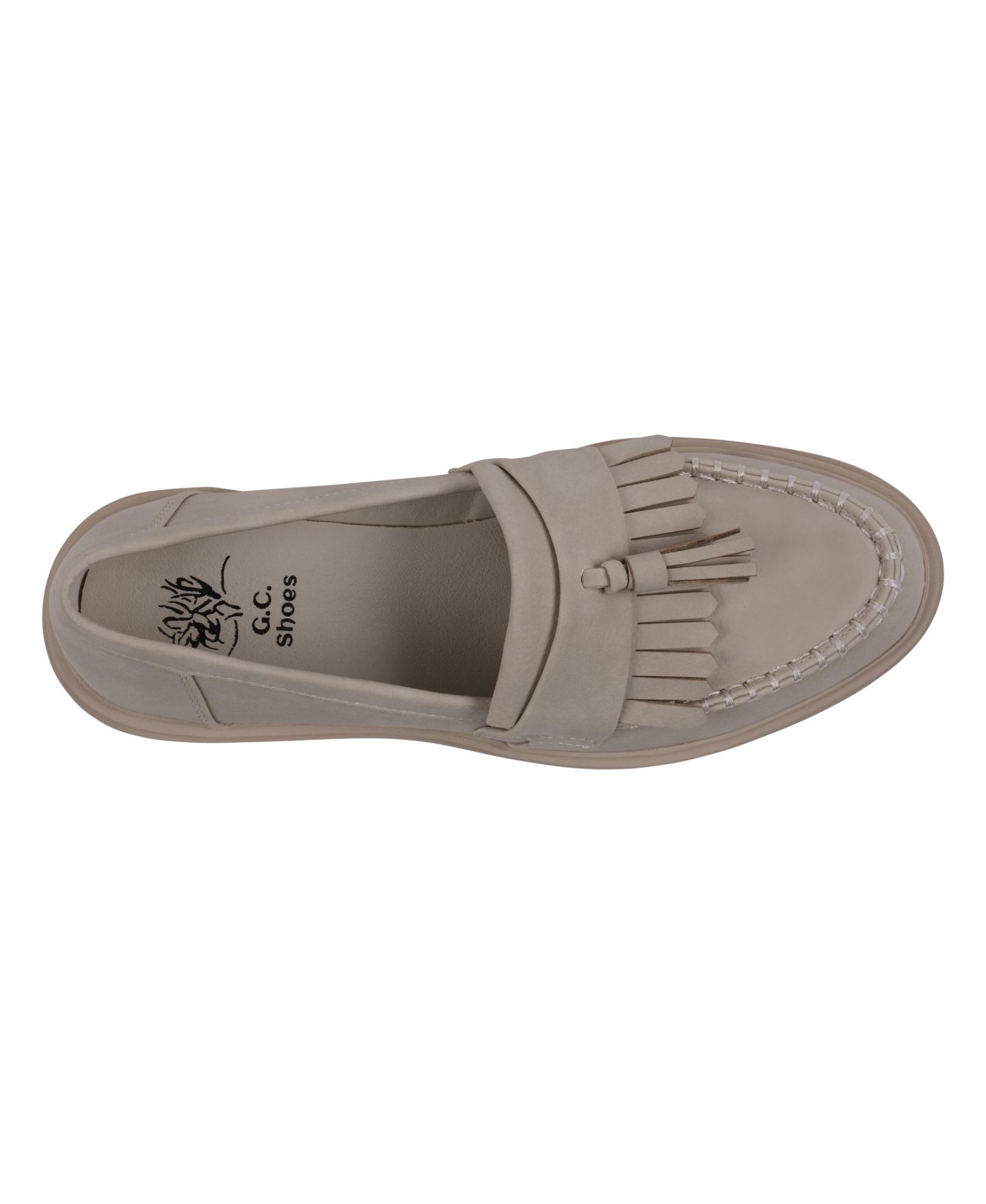 Женские туфли GC Shoes Tillie Tassel Lug Sole, цвет: Бежевый — фото 4