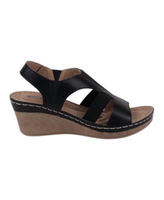 Women's Banks Cut Out Slingback Wedge Sandals