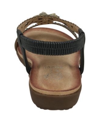 Women's Toni Embellished Flower Slingback Flat Sandals