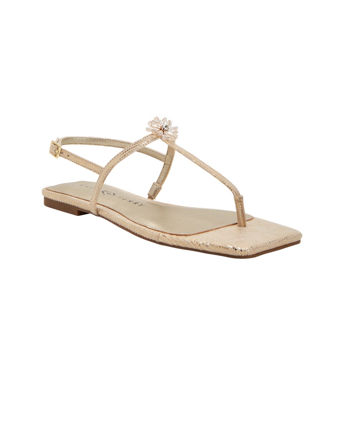 Shop Katy Perry The Camie T-strap Thong Sandal In Gold