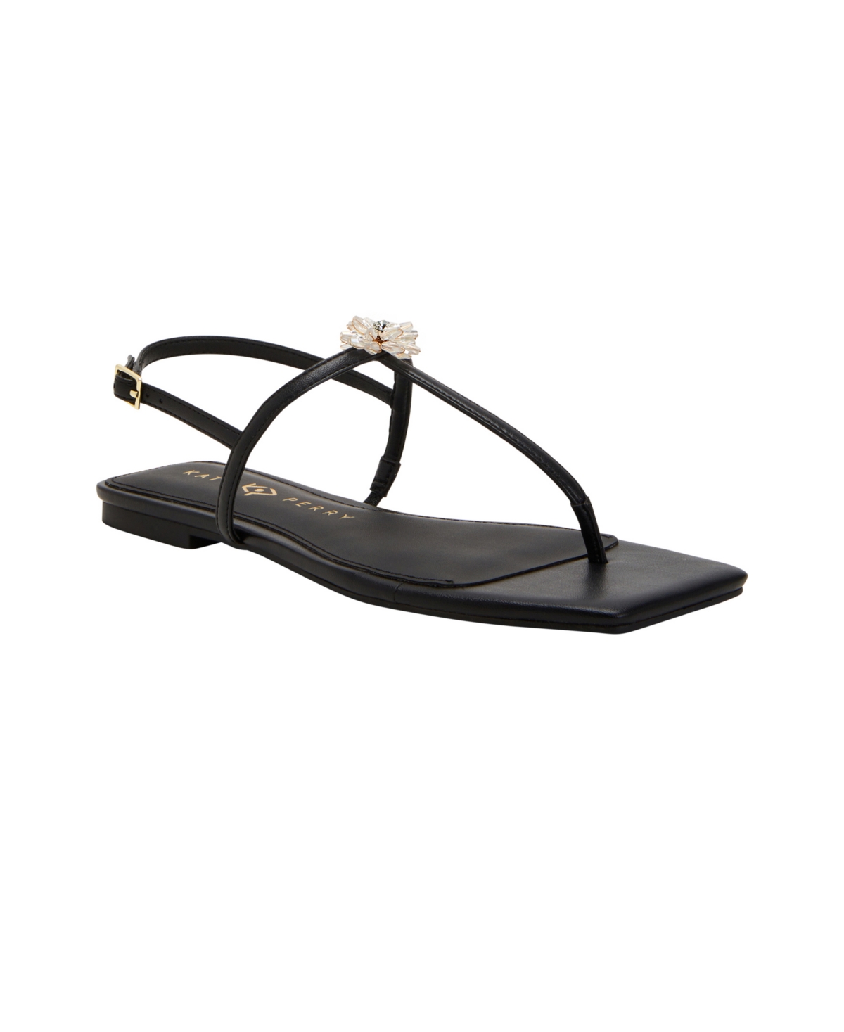 Shop Katy Perry The Camie T-strap Thong Sandal In Black