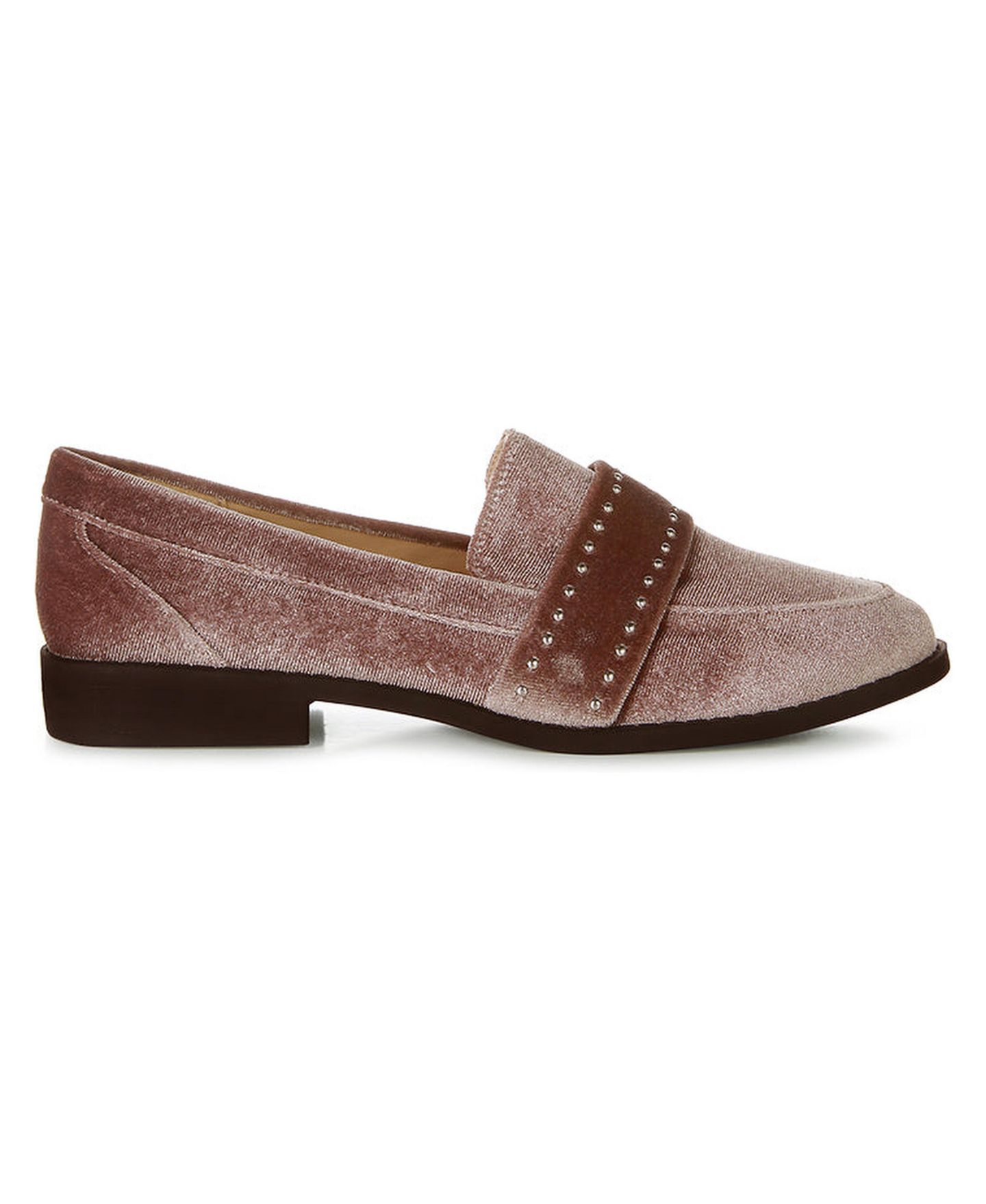 Женские туфли London Rag Walkin Stud Detail Velvet, цвет: Бежевый / Хаки — фото 1