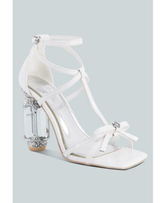 Womens Affluence Jeweled High Heel Sandals