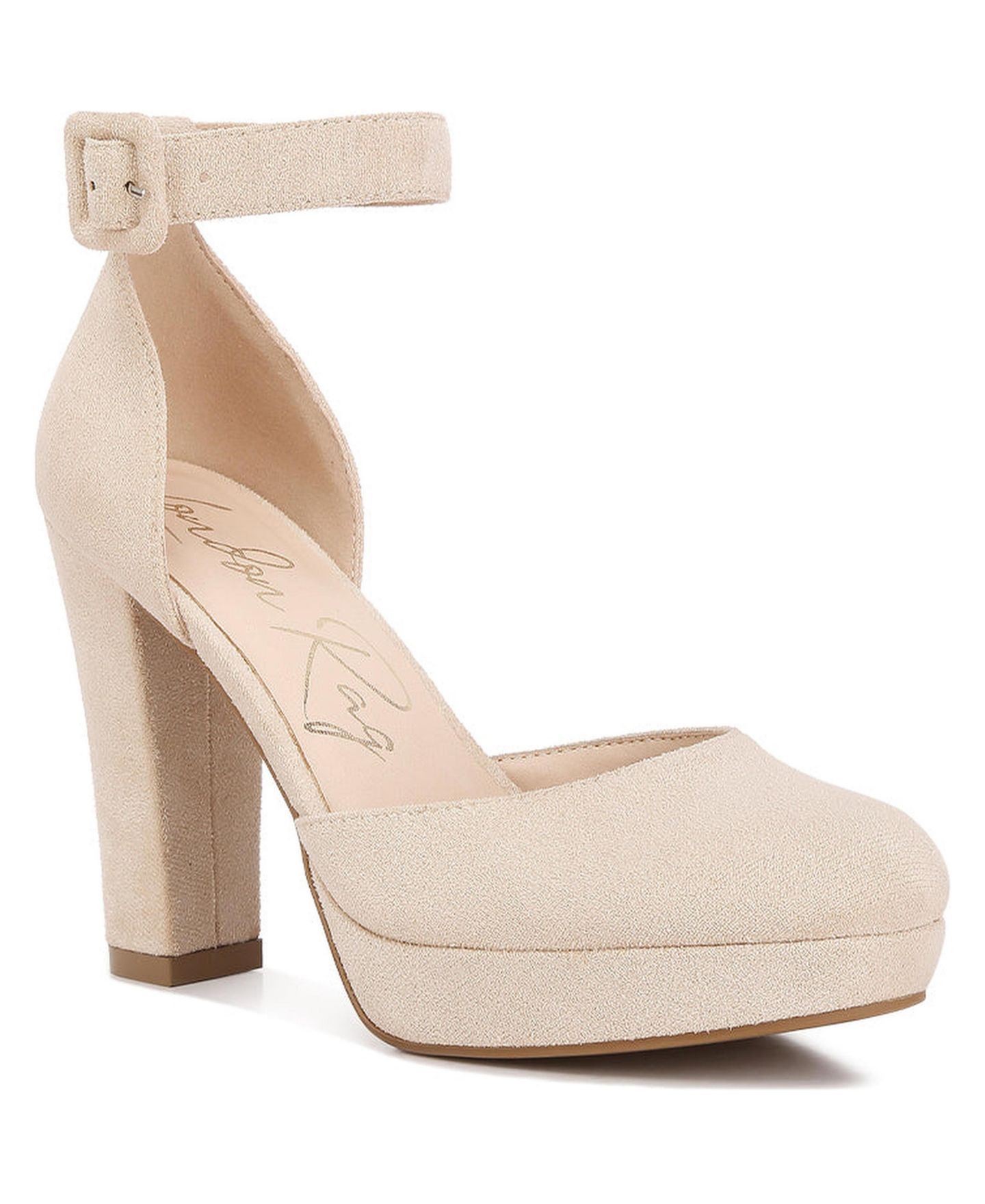 Женские сандалии London Rag Inigo Interchangeable Ankle Strap Platform, цвет: Бежевый — фото 3