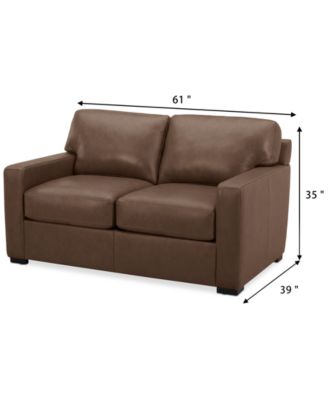 Radley 61"  Leather Loveseat, Created for Macy's