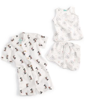 Shop Disney Baby Mickey Mouse Minnie Mouse Top Shorts Sets In White