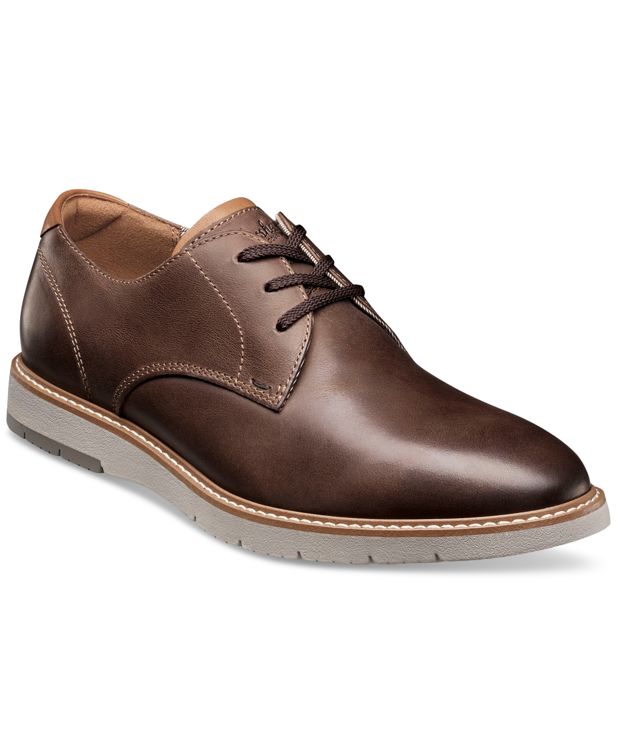 Men's Vibe Lace-Up Plain Toe Oxford Shoes - Brown Ch