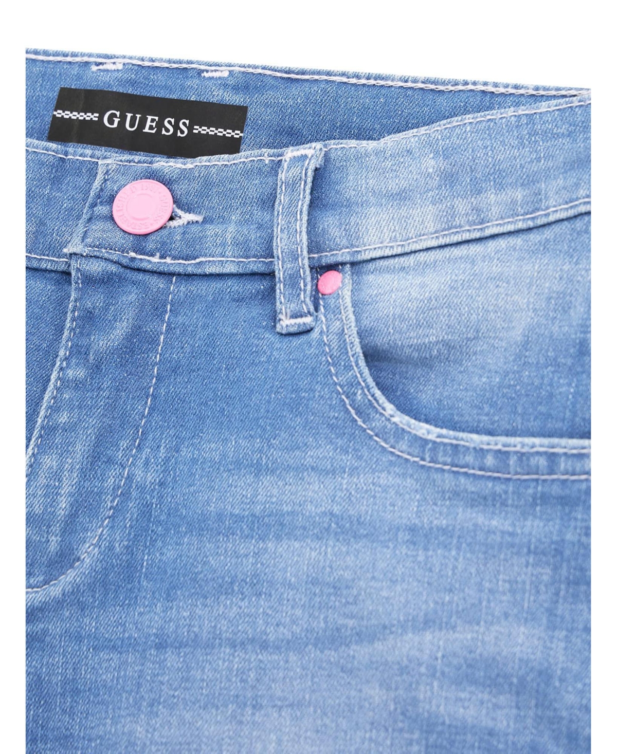 Shop Guess Big Girl 5 Pocket Denim Shorts In Glacialgirlywash