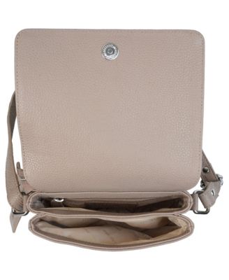 Pebble Leather Connie Crossbody Handbag