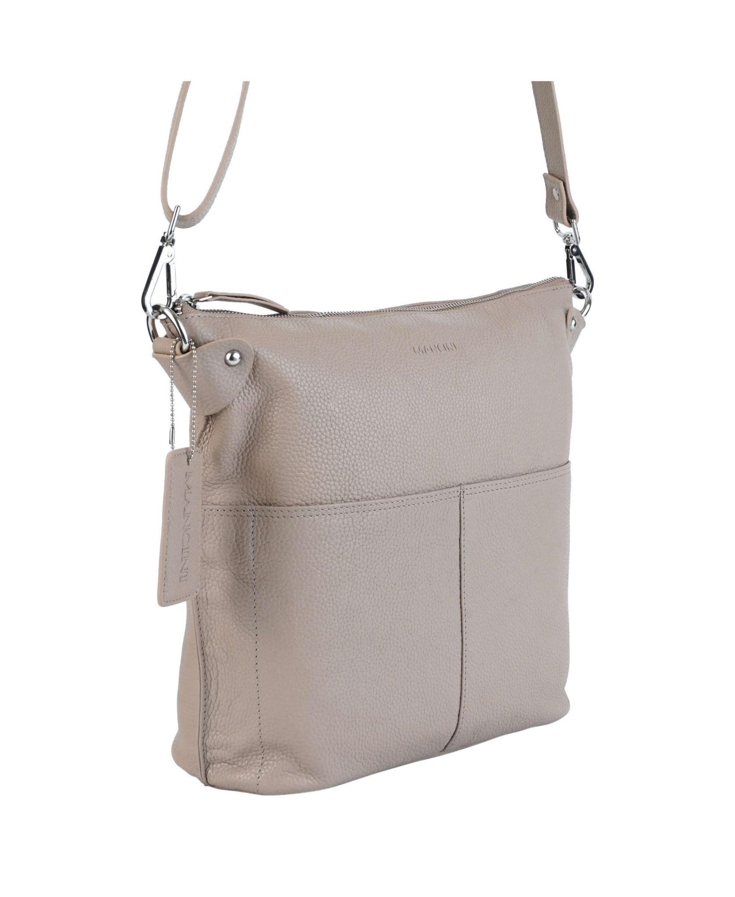Pebbled Collection Susan Leather Crossbody Hobo Bag