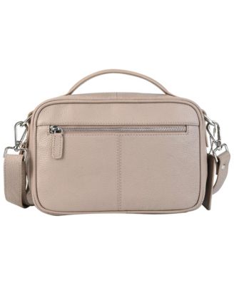 Mancini Pebbled Collection Julianna Leather Crossbody Satchel Bag 15290₽