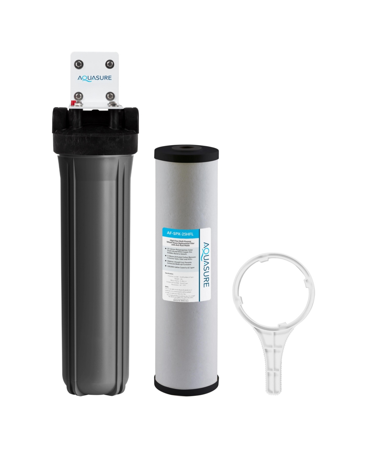 Fortitude V2 Series Multi-purpose Whole House Water Treatment System with Siliphos - Large Size - Black