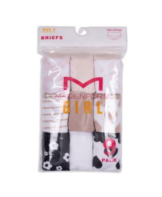 Little & Big Girls Graphic Basics Brief Underwear, Pack of 9