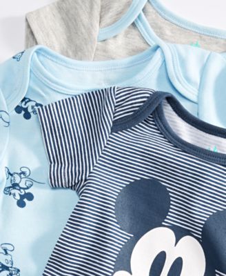 Baby Boys Mickey Mouse Bodysuits, Pack of 3