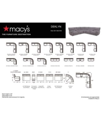 CLOSEOUT! Deklyn 106" 3-Pc. Zero Gravity Fabric Sofa with 2 Power Recliners, Created for Macy's