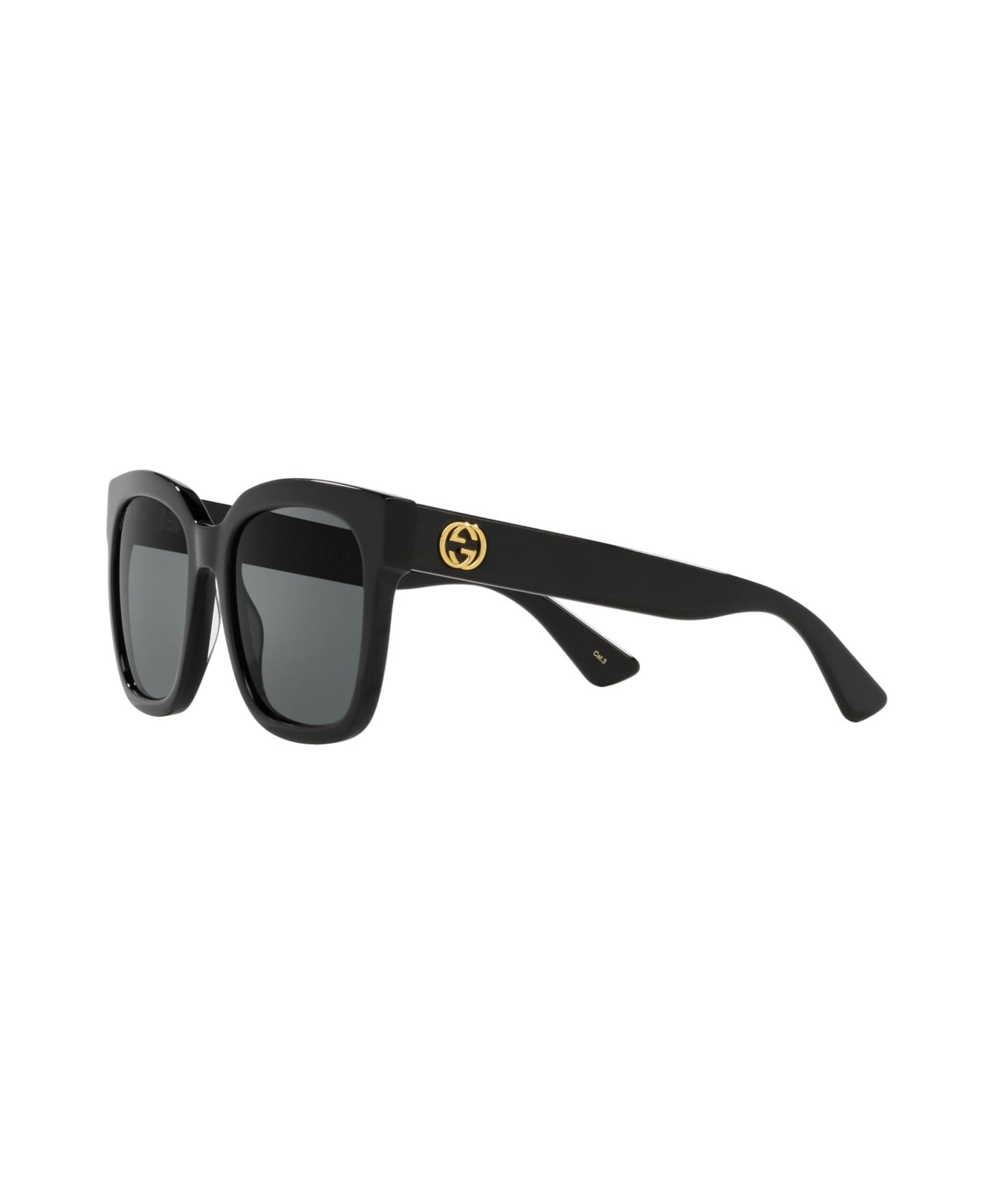 Женские солнцезащитные очки Gucci Sunglasses, GG0034SN, цвет: Чёрный — фото 4