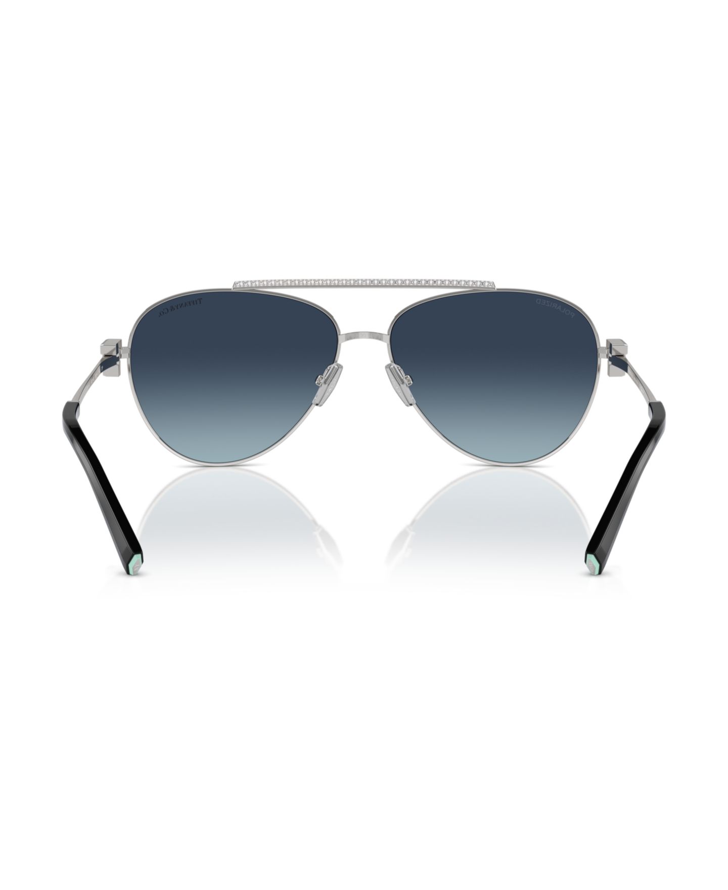 Женские солнцезащитные очки Tiffany & Co. Polarized Sunglasses, Tf3101B, цвет: Серебряный — фото 3