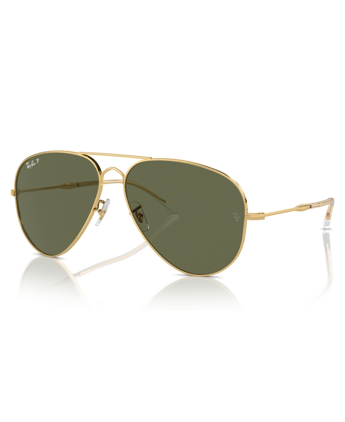 Ray Ban Unisex Polarized Sunglasses, Old Aviator Rb3825 In Gold