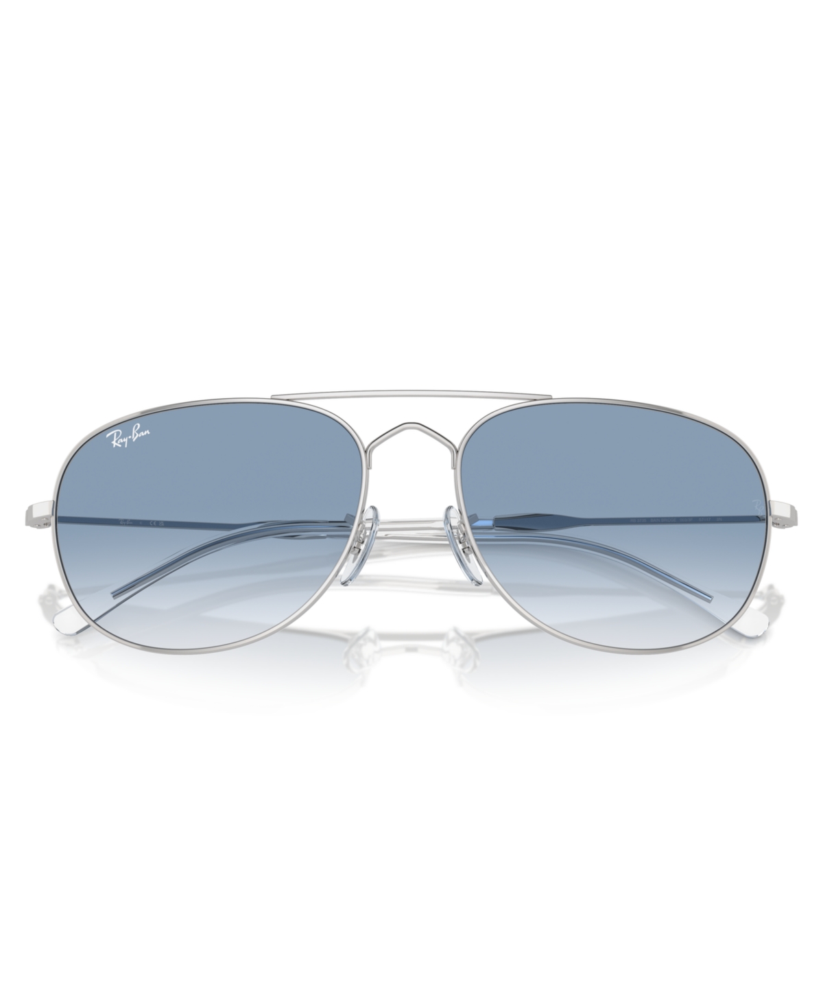 Shop Ray Ban Unisex Sunglasses, Bain Bridge Rb3735 In Silver