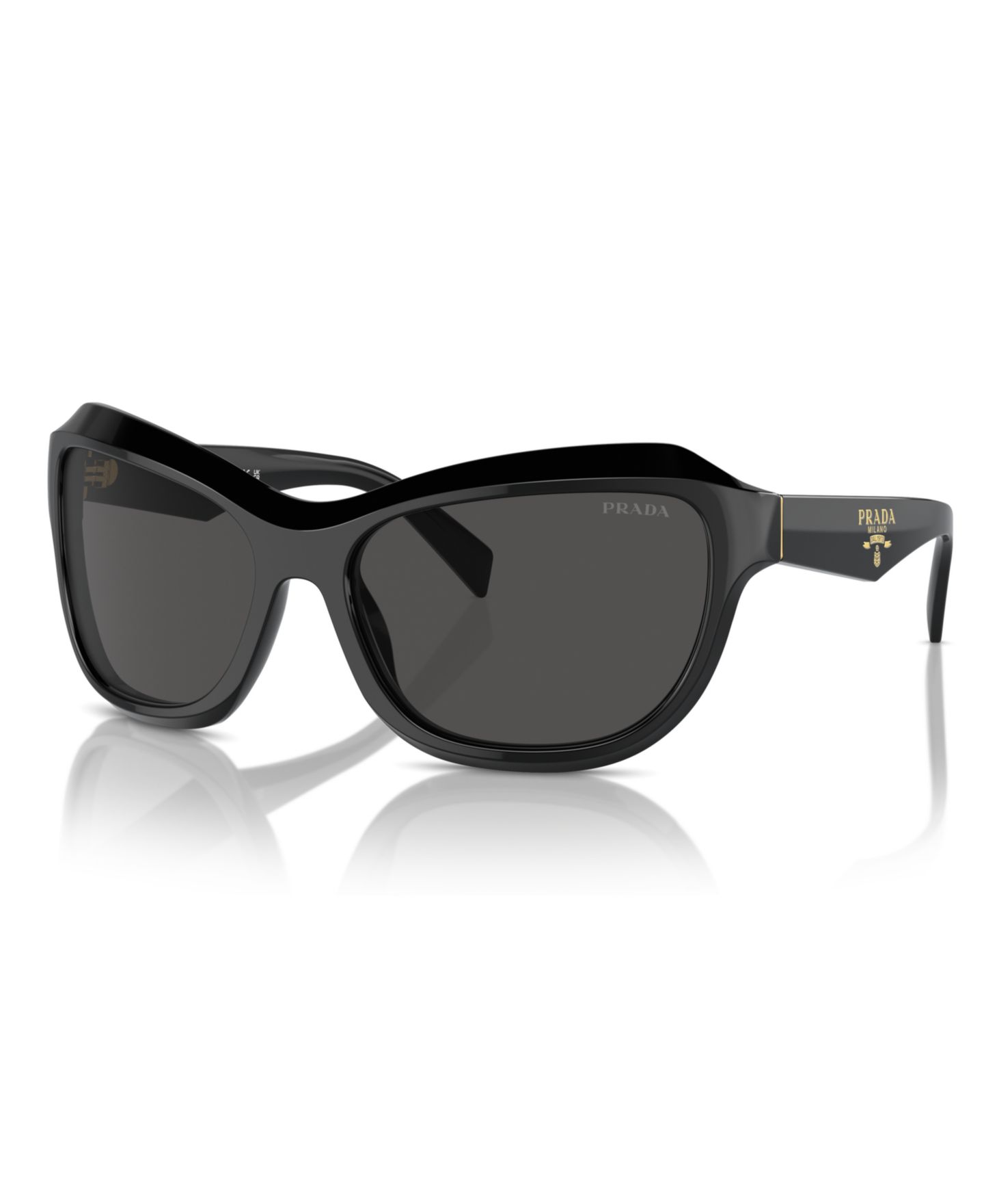 Женские солнцезащитные очки PRADA Swing Butterfly Sunglasses, PR A27S, цвет: Чёрный — фото 1