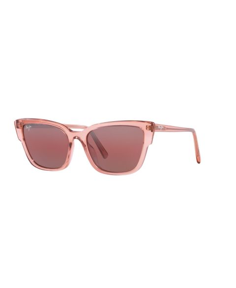 Женские поляризационные солнцезащитные очки Maui Jim Kou, цвет: Розовый блестящий