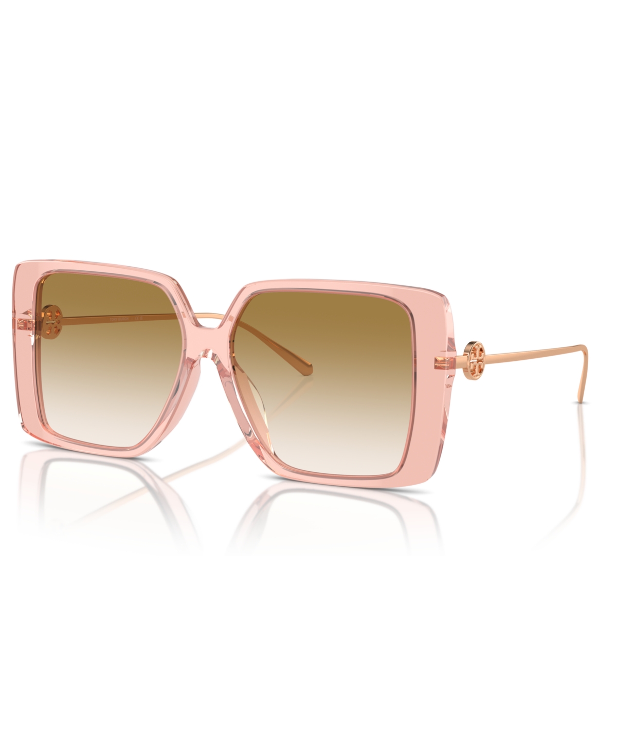 Shop Tory Burch Women's Sunglasses, Ty7205d In Transparent Pink