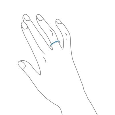 Cubic Zirconia Thin Stackable CZ Channel Set Eternity Band Ring .925 Sterling Silver 3MM