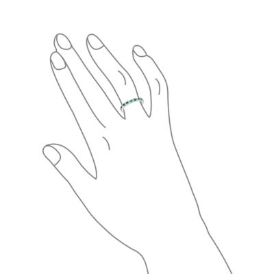 Cubic Zirconia Thin Stackable CZ Channel Set Eternity Band Ring .925 Sterling Silver 3MM