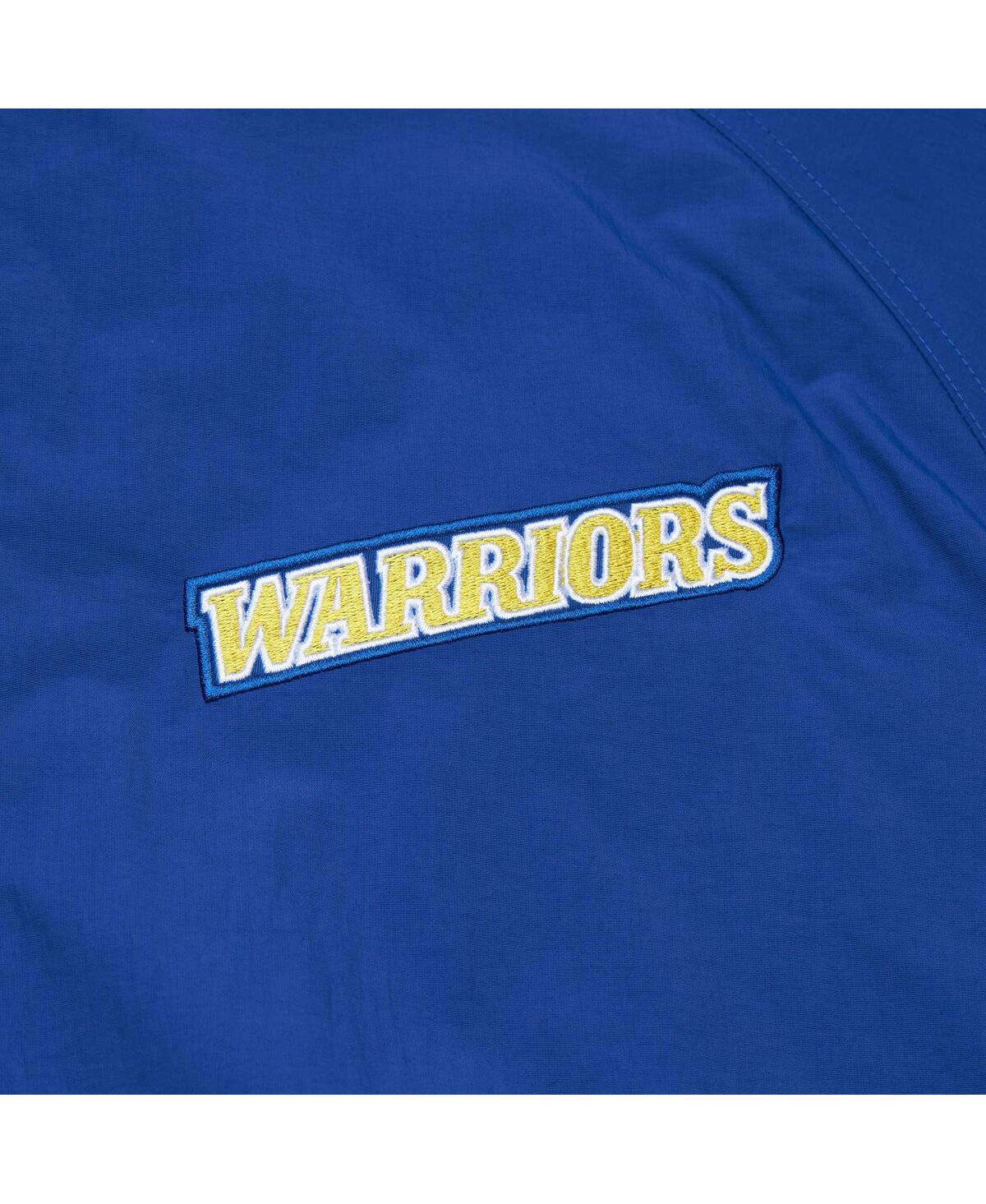 Mitchell & Ness Men's  Royal Golden State Warriors Hardwood Classics Retro Quilted Raglan Full-zip Ho In Royal