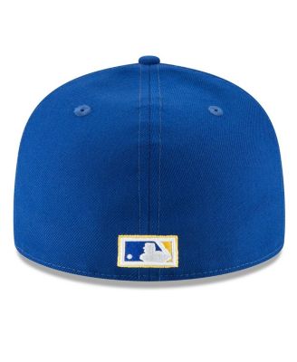 Мужская приталенная шляпа New Era Blue Seattle Mariners Cooperstown Collection из шерсти 59-го размера.
