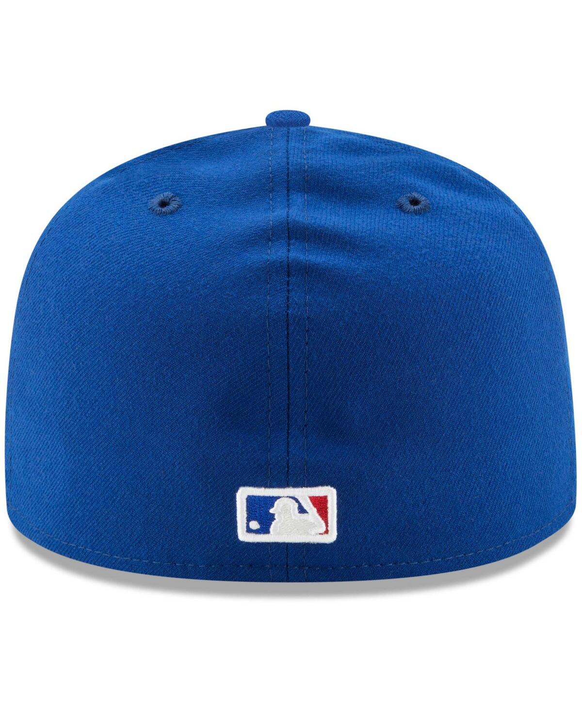 NEW ERA MEN'S NEW ERA WHITE, ROYAL ATLANTA BRAVES COOPERSTOWN COLLECTION 59FIFTY FITTED HAT 